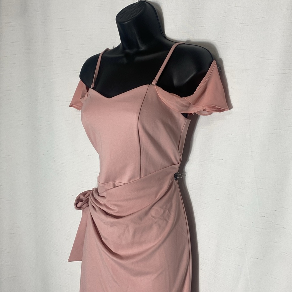 Jasambac Wrap Hem Spaghetti Straps Midi Dress Size S - Picture 4 of 10
